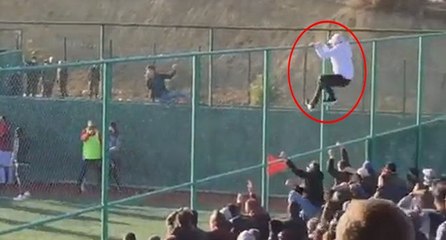 Amatör maçta futbolcu ve teknik heyete saldırı