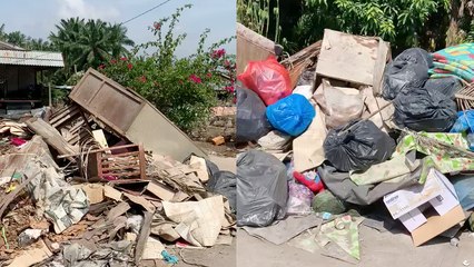'DEVASTATING post-flood condition of a residential area in Malaysia '