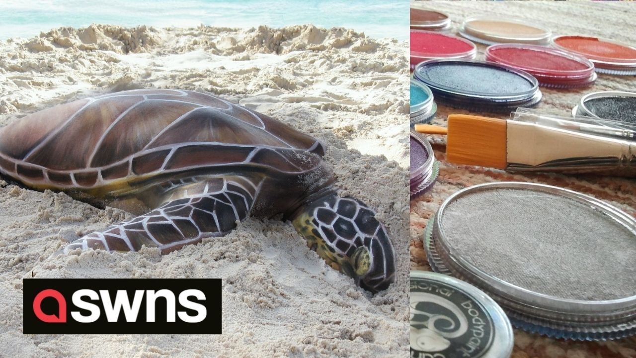 Mind bending footage shows one of the world's best body painters creating stunning paintings using the human body as a canvas.