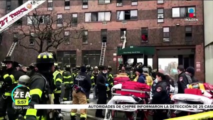 Incendio en Nueva York deja 19 muertos, 9 de ellos niños