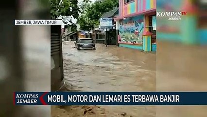 Banjir Menerjang 2 Perumahan di Perkotaan Jember