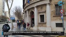 Los juzgados de Palma habitualmente repletos de gente, hoy vacíos por el fallo informático