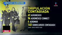 Aerolíneas cancelan vuelos tras contagios de Covid de personal