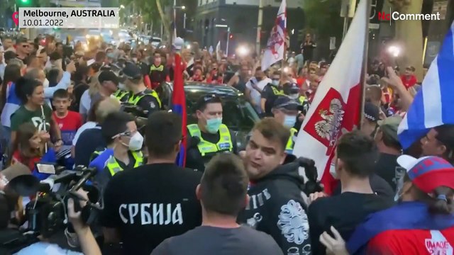 Australia police use pepper spray to disperse Djokovic supporters