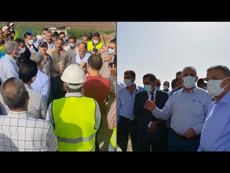 وزير الري يتفقد مشروعات تأهيل الترع بالمنيا
