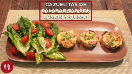 Video herunterladen: Cazuelitas de calabacitas con jamón y queso | Receta saludable | Directo al Paladar México