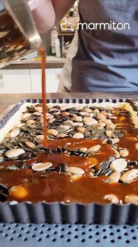 Tarte amandes et graines de courge