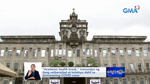Academic health break, inanunsiyo ng ilang unibersidad at kolehiyo dahil sa dumaraming COVID cases | Saksi