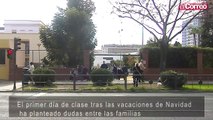 El primer día de clase tras las vacaciones de Navidad ha planteado dudas entre las familias