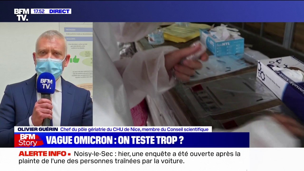 Pour Olivier Guérin, membre du Conseil scientifique, "les tests antigéniques et PCR diagnostics doivent être réservés à ceux qui ont des symptômes et les [cas] contacts qui présentent des risques"