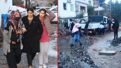 Bodrum'u sel vurdu! Evleri su bastı, hamile kadının korkudan sancısı tuttu