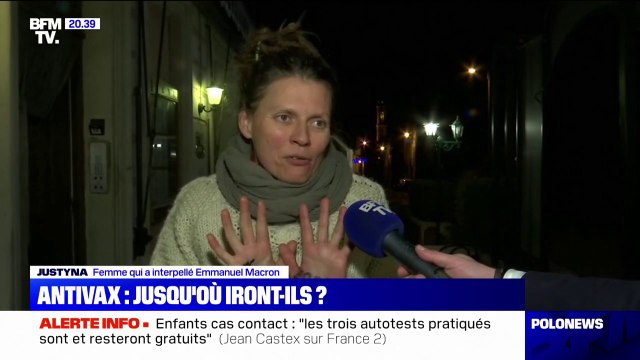 Je trouve que ce n'est pas correct dans la bouche d'un président d'utiliser ces mots-là : Justyna explique pourquoi elle a inscrit Je t'emmerde sur ses mains à l'adresse d'Emmanuel Macron