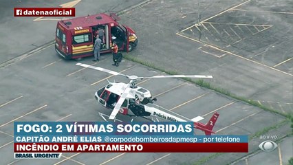 Segundo capitão André Elias, do Corpo de Bombeiros, uma mulher teve 92% do corpo queimado e uma criança inalou fumaça