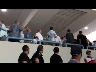 الأمن يطلب من مقصورة الزمالك عدم الاحتفال بهدف المصري في الأهلي