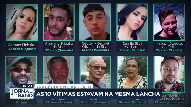 As 10 vítimas da tragédia em Capitólio já foram identificadas. Todos do grupo eram da mesma família, e estavam hospedados na mesma pousada.