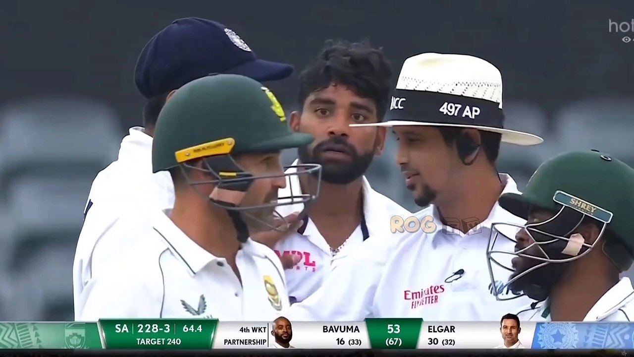 Mohammed Siraj Fight With Dean Elgar When Indian Team was Losing Match in Johannesburg