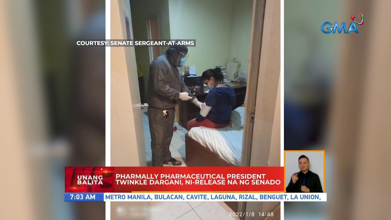Pharmally Pharmaceutical Pres. Twinkle Dargani, ni-release na ng Senado | UB
