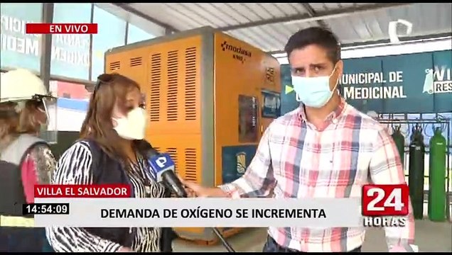 Villa el Salvador: se incrementa demanda de oxígeno debido a tercera ola de COVID-19