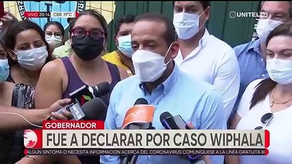 Camacho declaró por el caso Whipala y denunció "amedrentamiento" por legisladores del MAS
