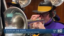 Community college marching band performs at Arizona's state of the state