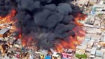 Video: Incendio en Chile deja 100 viviendas quemadas y 400 damnificados