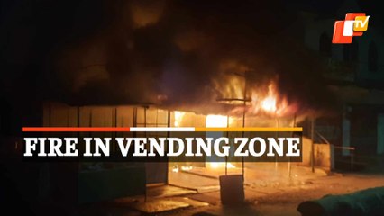 Massive Fire Breaks Out At Vending Zone In Odisha’s Keonjhar