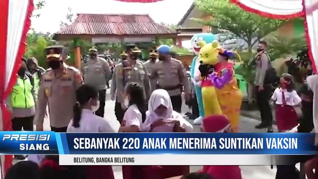 Kapolda Babel Pantau Kegiatan Vaksinasi Bagi Anak Usia 6 - 11 Tahun di Wilayah Babel