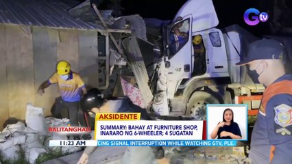 Bahay at furniture shop, inararo ng 6-wheeler; 4 sugatan | BT