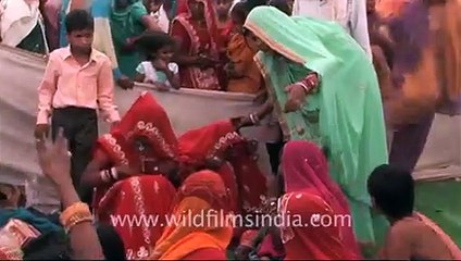 Young child bride falters and falls...