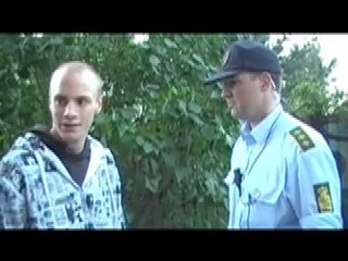 Police man at Christiania Copenhagen