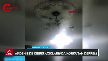 Akdeniz'de Kıbrıs açıklarında korkutan deprem