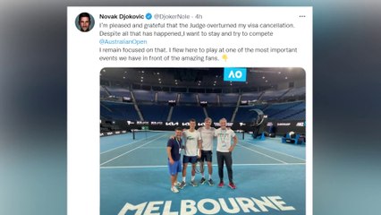 Djokovic asegura que quiere quedarse en Australia y que está "concentrado en jugar"