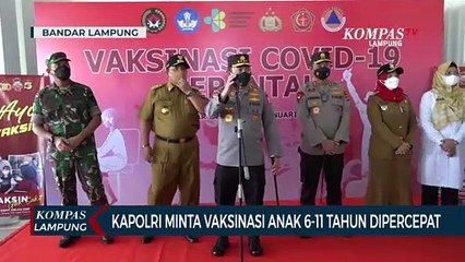 Kapolri Minta Vaksinasi Anak Usia 6-11 Tahun Dipercepat