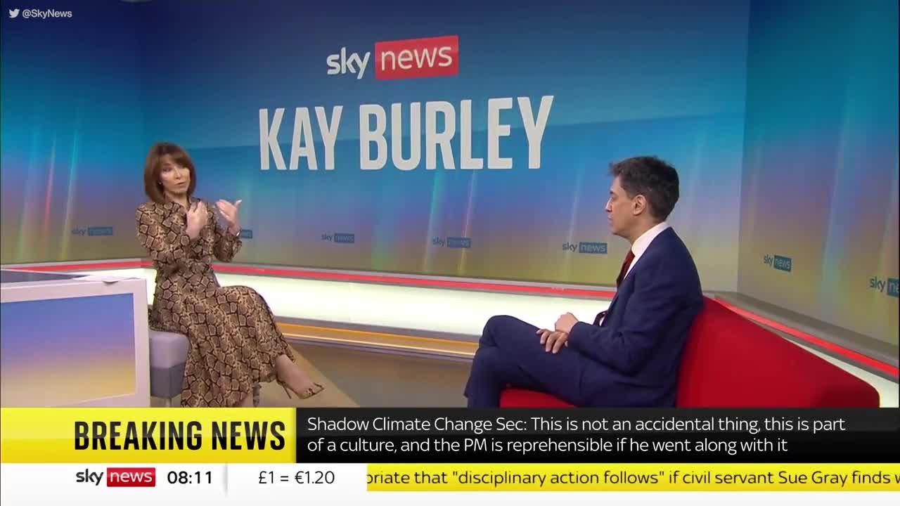 Boris Johnson shouldn't lead country if he went to BYOB party, says Ed Miliband