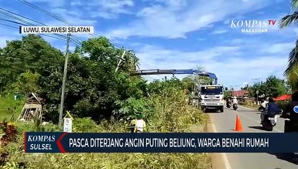Pasca Diterjang Angin Puting Beliung, Warga Benahi Rumah