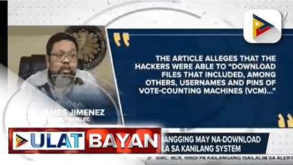COMELEC Spox Jimenez, itinangging may na-download na impormasyon mula sa kanilang system
