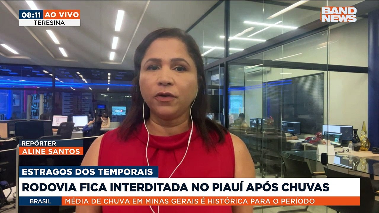 Uma rodovia está interditada no Piauí após as fortes chuvas que atingiram o estado. Quem traz as informações é a Aline Santos.Saiba mais em youtube.com.br/bandjornalismo#BandNews #chuva #clima #tempo