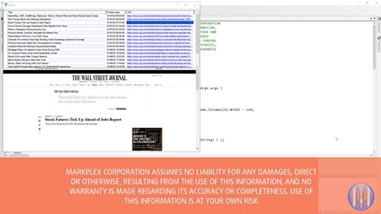 Create a Trading App to display an RSS feed | Tutorial 175