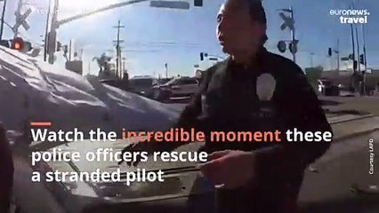 Watch the moment this pilot is rescued from high speed train crash