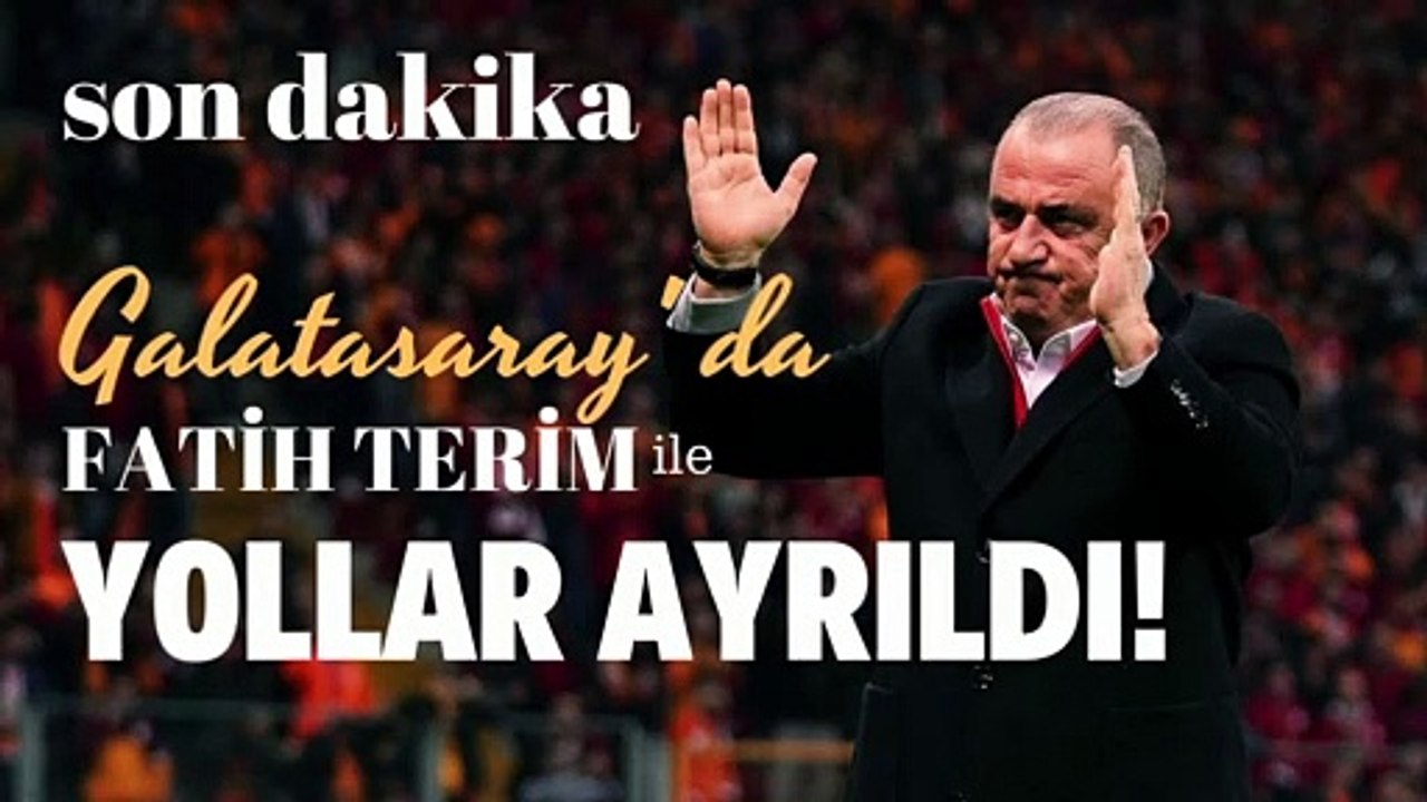 Galatasaray' da Şok Gelişme. Fatih Terim Terim İle yollar Ayrıldı.