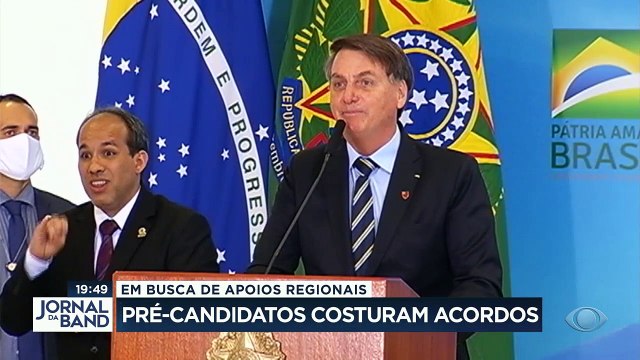 Pré-candidatos ao planalto estão em busca de apoios nos estados para garantir palanques regionais.