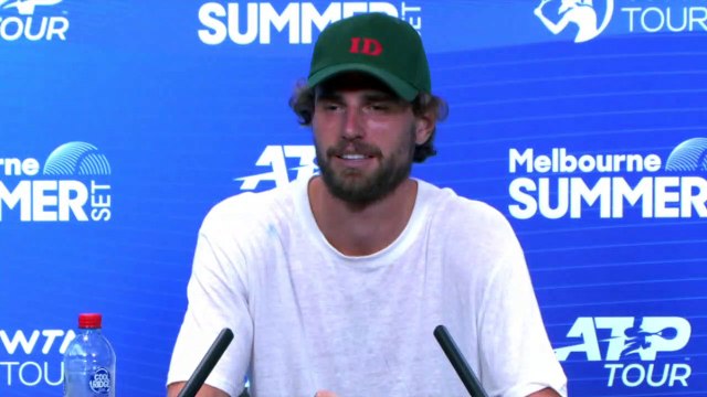 ATP - Sydney 2022 - Maxime Cressy, en français, après avoir battu le Français Adrian Mannarino : Je suis très fier de moi d'avoir été concentré à 100%