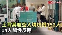 土耳其航空入境班機152人 14人確診