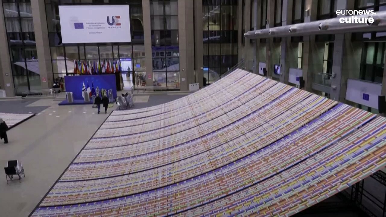 'Fabric of Europe' art installation unveiled in Brussels to mark French EU Presidency