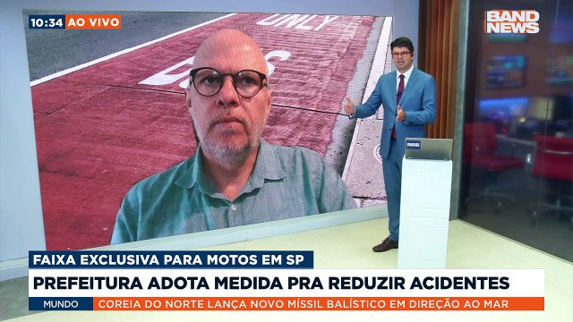 O novo projeto de faixa exclusiva para motos na Av. 23 de maio, em São Paulo, tem o objetivo de reduzir em 30 por cento o número de acidentes na via. Sobre isso, o BandNews conversa com com Sérgio Avelleda.