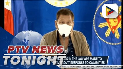 PRRD hopes corrections in the law are made to allow more effective government response to calamities