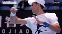 Tennis star Novak Djokovic was back on the tennis court in Melbourne
