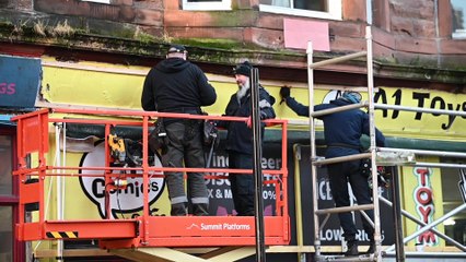 Batgirl prepares to film on the streets of Glasgow