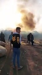 اندلاع حريق هائل فى شونة محلج قطن بالغربية