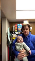 Face Full of Formula Leaves Baby Blinking